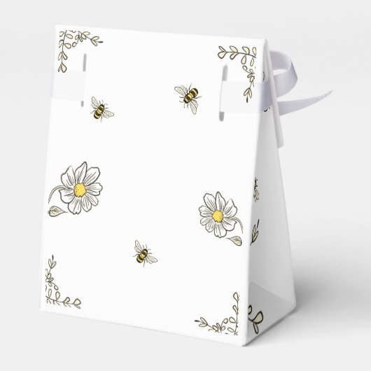 Bumble Bee Theme Baby shower Bedankdoosjes (Achterkant)