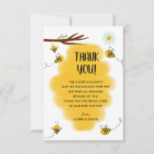 Bumble Bee Theme Baby shower Bedankt Kaarten (Voorkant)