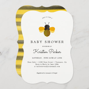 Bumble Bee Theme Baby shower Invitation Cards Kaart