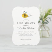 Bumble Bee Theme Baby shower Invitation Kaarten (Staand voorkant)