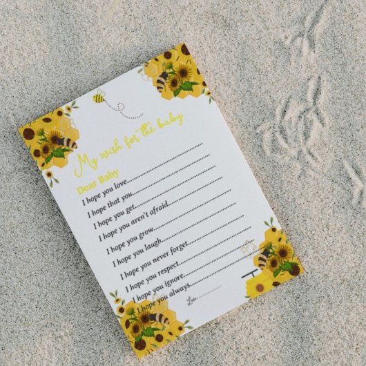 Bumble bee themes gender laten de wensen van de pa briefkaart