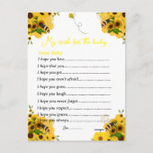 Bumble bee themes gender laten de wensen van de pa briefkaart (Voorkant)