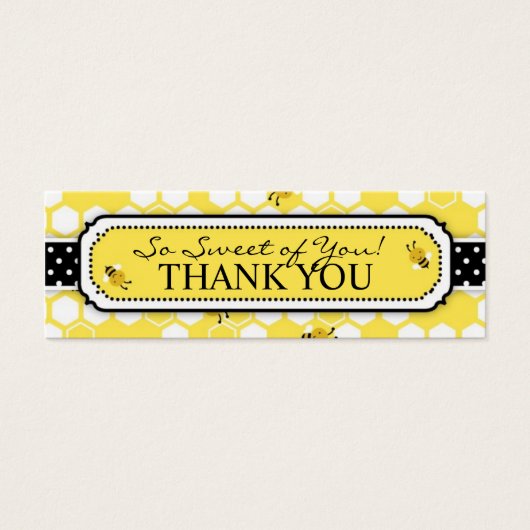 Bumble Bee TY Skinny Gift Label 2 Mini Visitekaartjes (Voorkant)