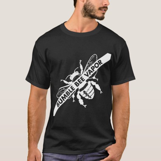 Bumble bee Vapor Mannen Dark Tee Shirt (Voorkant)