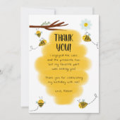 Bumble Bee Verjaardagsfeest Bedankt Notities Kaart (Voorkant)