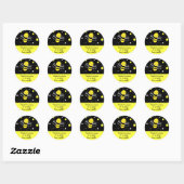 Bumble bee verjaardagsfeestje gunst Stickers (Vel)