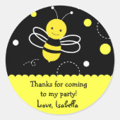 Bumble bee verjaardagsfeestje gunst Stickers (Voorkant)