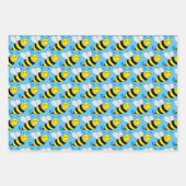 Bumble Bee Verschillend gekleurd Inpakpapier Vel (Voorkant 2)