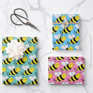 Bumble Bee Verschillend gekleurd Inpakpapier Vel