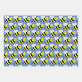 Bumble Bee Verschillende gekleurde papierbladen vo Inpakpapier Vel (Voorkant 2)