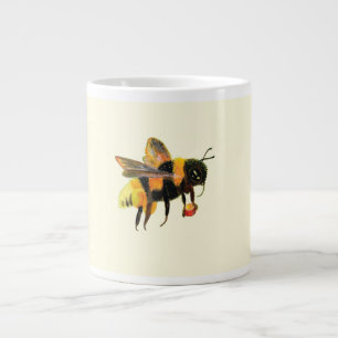 Bumble Bee verzamelt nectar en stuifmeel Grote Koffiekop