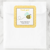 Bumble Bee Vierkante Favor Stickers (Tas)