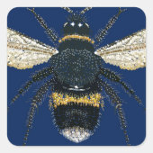 Bumble Bee Vierkante Sticker (Voorkant)