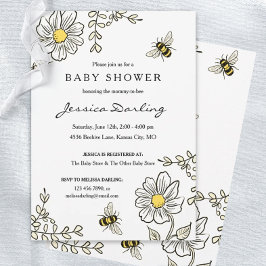 Bumble bee Virtual Baby Shower-uitnodigingen Kaart