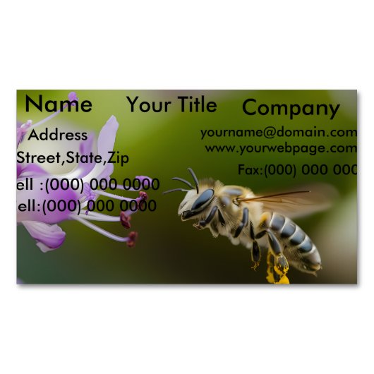 Bumble Bee Visitekaartje magneten (Voorkant)