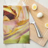 Bumble bee vliegt in roze roze roze roze dicht theedoek (Quarter Fold)