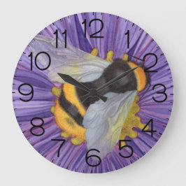 Bumble Bee Wall Clock Honey Bee Aster Grote Klok