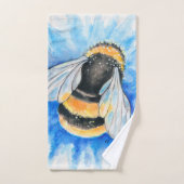 Bumble Bee Waterverf Art Bad Handdoek (Handdoek)