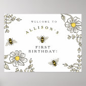 Bumble Bee Welcome for Bumble Bee Birthday Poster (Voorkant)