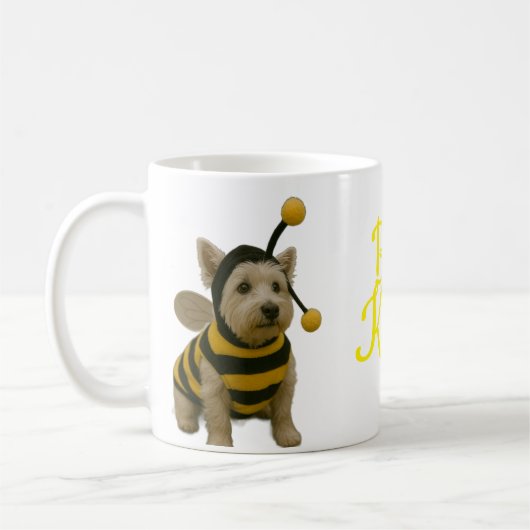 Bumble Bee Westie Bee Kind Koffiemok (Links)