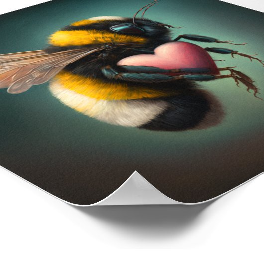 Bumble bee with Love, Value Poster Paper (Matte) (Hoek)