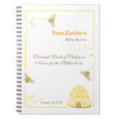 Bumble Bee  | Woorden van Advice Baby shower-lapto Notitieboek (Voorkant)