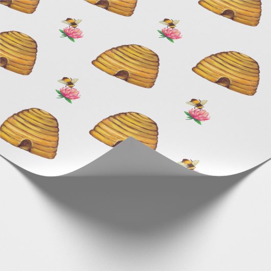 Bumble Bee Wrapping Paper Cadeaupapier (Hoek)