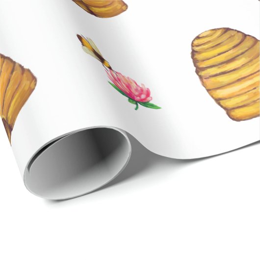 Bumble Bee Wrapping Paper Cadeaupapier (Rol Hoek)