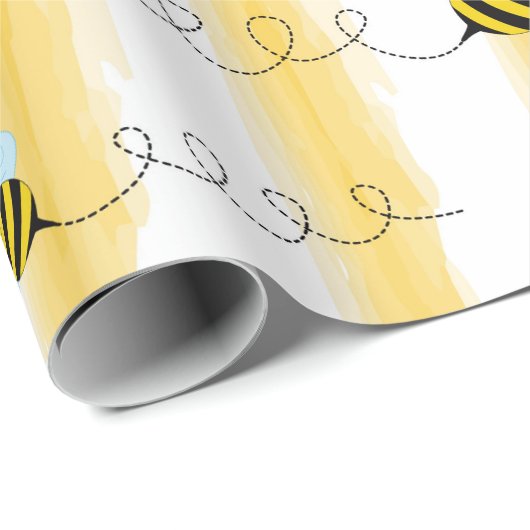 Bumble Bee Wrapping Paper Fly Honey Bee Gift Wrap Cadeaupapier (Rol Hoek)