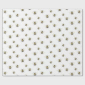Bumble Bee Wrapping Paper Gift Wrap Cadeaupapier (Vlak)