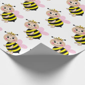 Bumble Bee Wrapping Papierroze Cadeaupapier (Hoek)