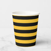 Bumble Bee Yellow and Black Bee Thmed Papieren Bekers (Achterkant)