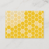 Bumble Bee Yellow Baby shower Diaper Raffle Informatiekaartje (Achterkant)