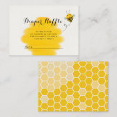 Bumble Bee Yellow Baby shower Diaper Raffle Informatiekaartje (Voorkant / Achterkant)
