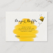 Bumble Bee Yellow Baby shower Diaper Raffle Informatiekaartje (Voorkant)