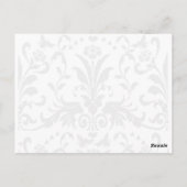 Bumble Bee Yellow Damask Rehearsal Dinner Briefkaart (Achterkant)