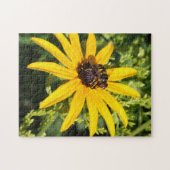 Bumble Bee Yellow Flower Foto Legpuzzel (Horizontaal)