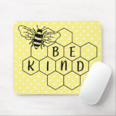 Bumble bee Yellow Polka Dot Muismat (Met muis)