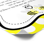 Bumble bee Zeg geen Baby-Baby shower Game Poster (Hoek)