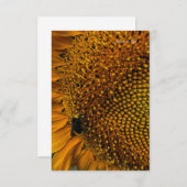 Bumble Bee & Zonnebloem Notitiekaartje (Voorkant / Achterkant)