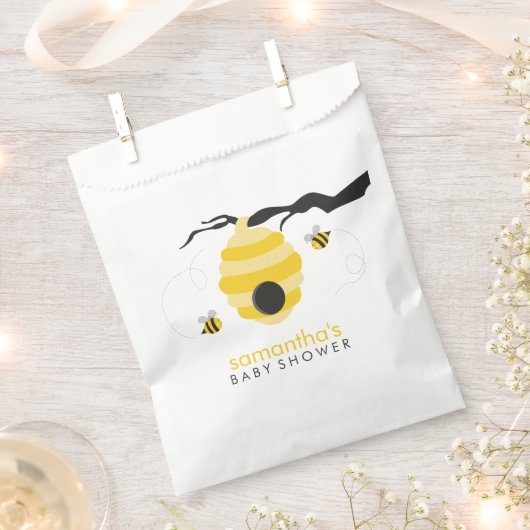 Bumble Bees Baby shower Bedankzakje (Geknipt)