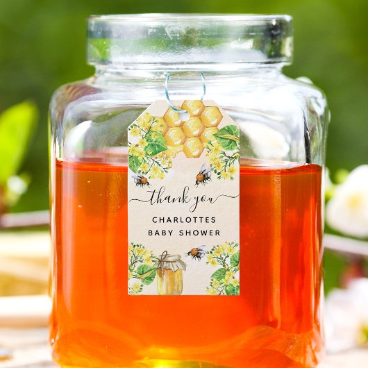 Bumble bees Baby shower floral honey dank u Cadeaulabel
