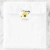 Bumble Bees Baby shower Ronde Sticker (Tas)