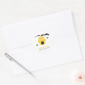 Bumble Bees Baby shower Ronde Sticker (Envelop)