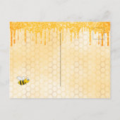 Bumble bees bruid om gouden uitnodiging te worden (Achterkant)