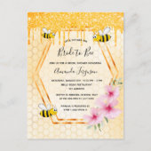 Bumble bees bruid om gouden uitnodiging te worden (Voorkant)