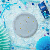 Bumble Bees Cornflower Blue Papieren Bordje (Feest)