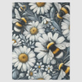 Bumble Bees & Daisies Bloemen Decoupage Tissuepapier (Voorkant)