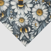 Bumble Bees & Daisies Floral Decoupage Tissuepapier (Detail)