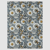 Bumble Bees & Daisies Floral Decoupage Tissuepapier (Voorkant)